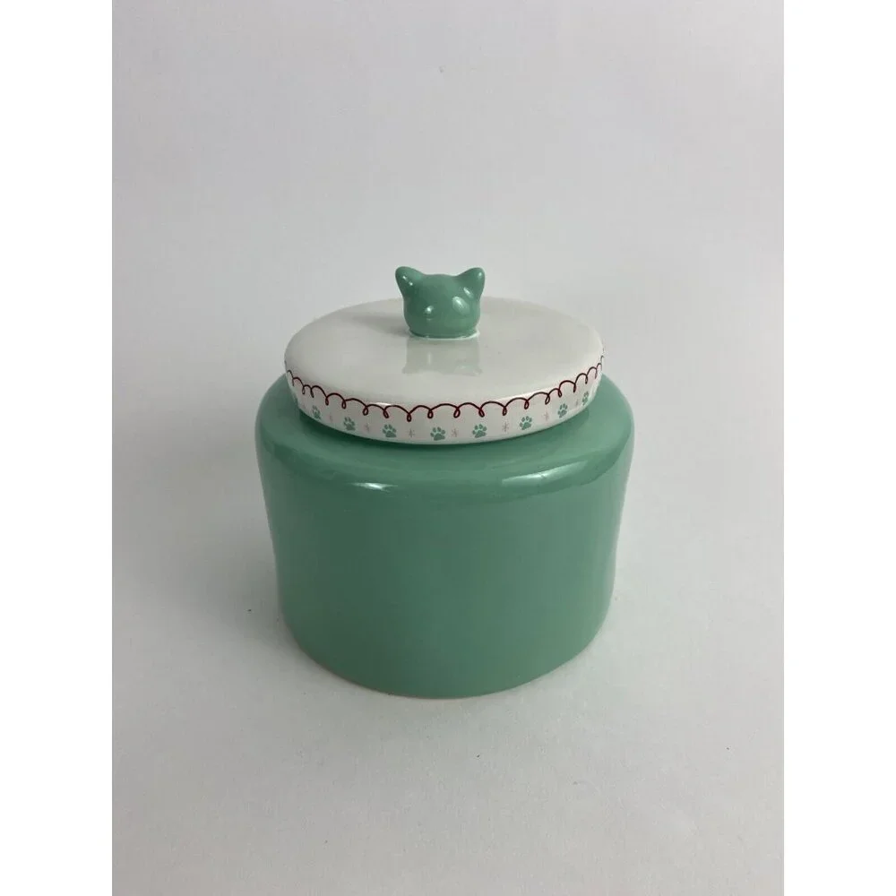 Rae Dunn Cat Treats Food Canister 